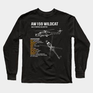 AW159 Wildcat Helicopter Long Sleeve T-Shirt